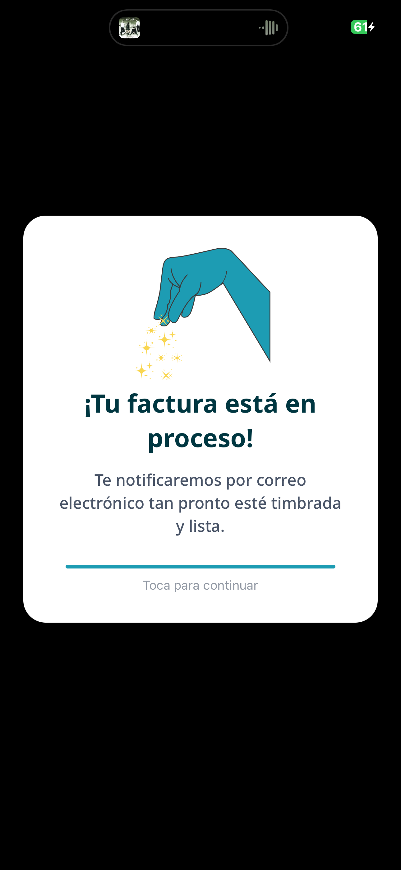 Fiscalify - factura en proceso